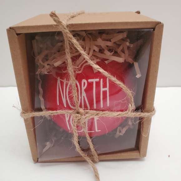 Rae Dunn Ceramic Christmas Ornaments SANTA'S HELPER, NORTH POLE, HOLLY JOLLY NEW - Picture 4 of 5